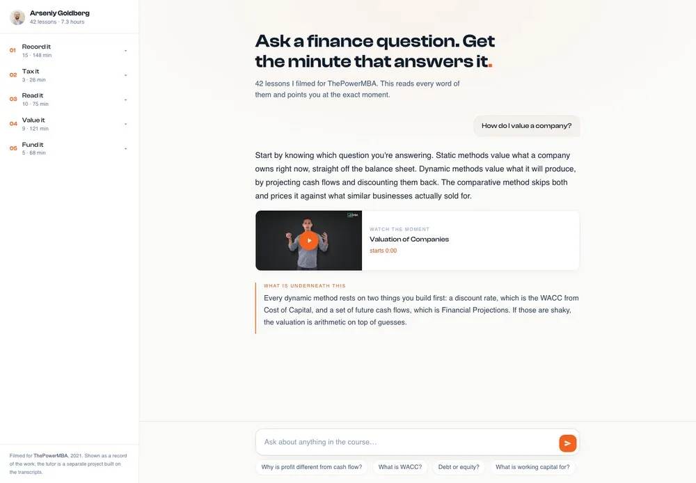 Finance Lessons Chatbot